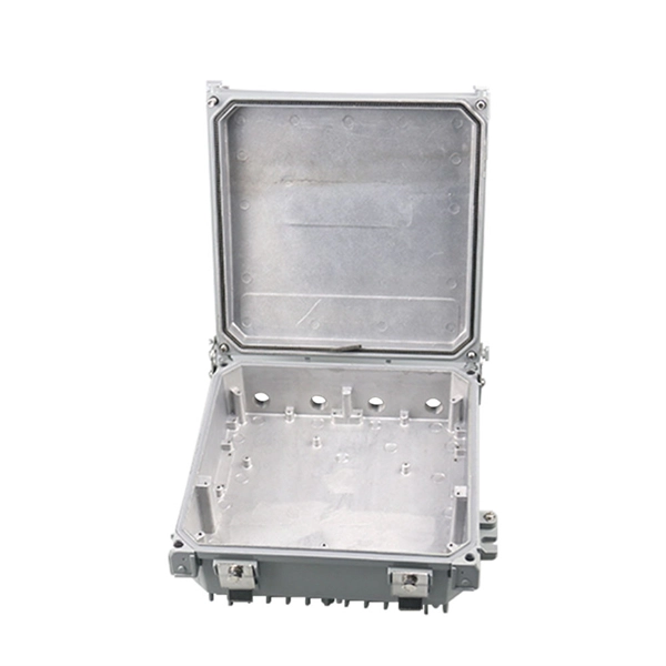What is the size of the fiber optic splice box for a 48-core optical cable 