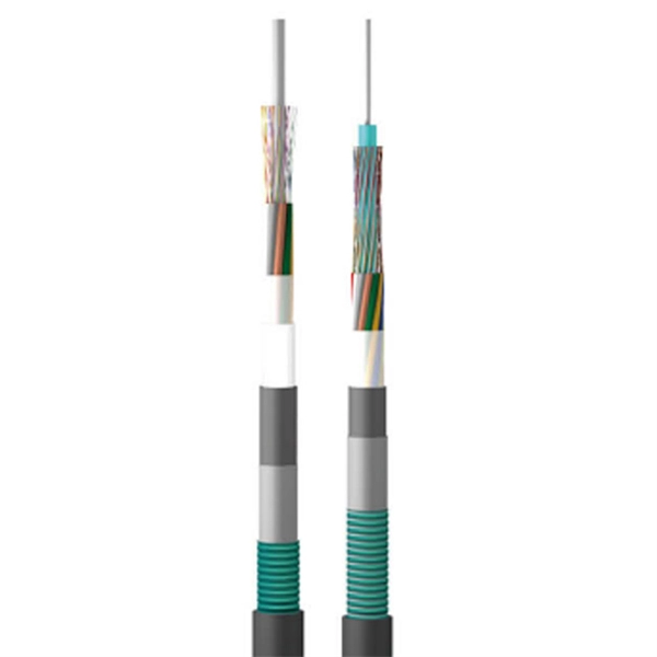 Three switches connected by fiber optic cable
