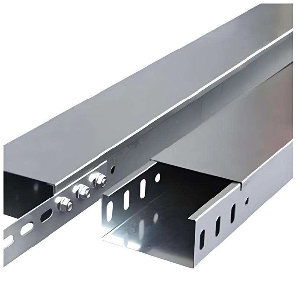 What is the spacing between the crossbars of the mesh cable tray 